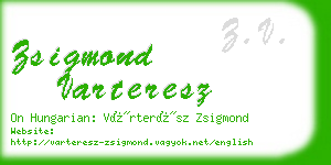 zsigmond varteresz business card